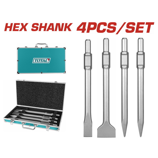 TOTAL Hex chisel 4pcs for TH215456 (TAC0304375)