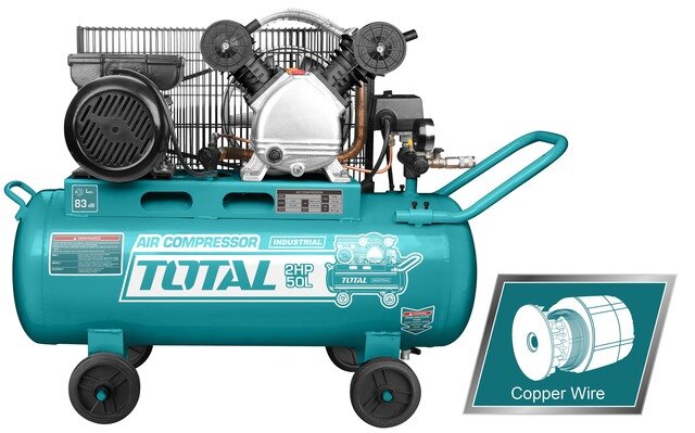 TOTAL AIR COMPRESSOR 50Lit WITH 2 HEADS (TC2200506)