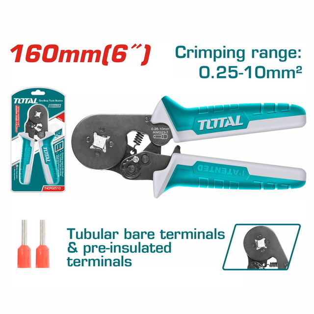 TOTAL Ratchet crimping plier 160mm (THCPG2510)