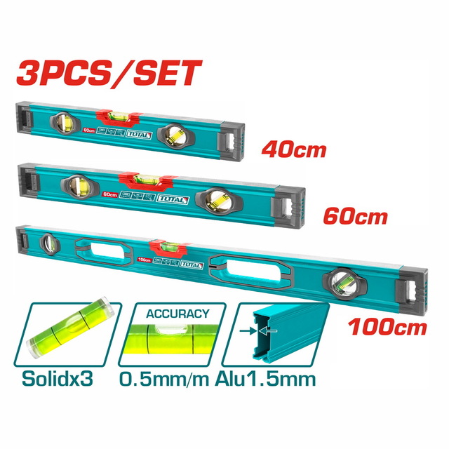 TOTAL Spirit level set (THT10203)