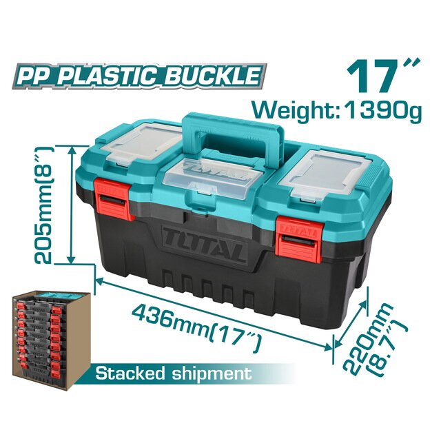TOTAL Plastic Tool Box 17