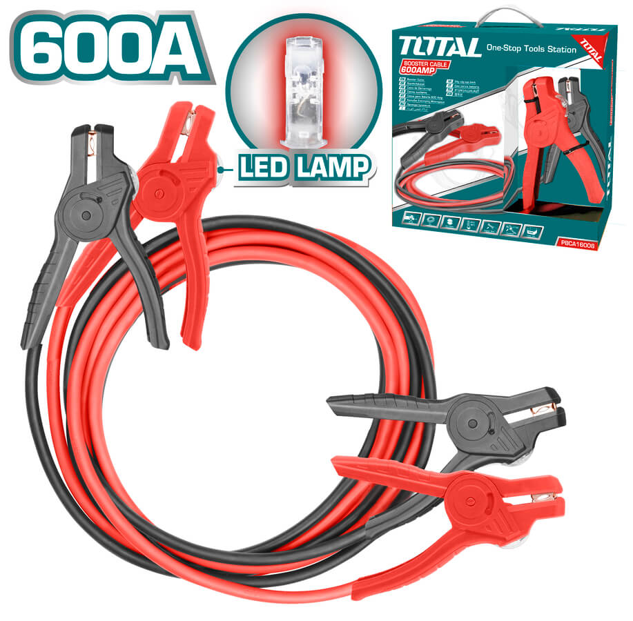 TOTAL BOOSTER CABLE 3m WITH LED LAMP (PBCA16008L)
