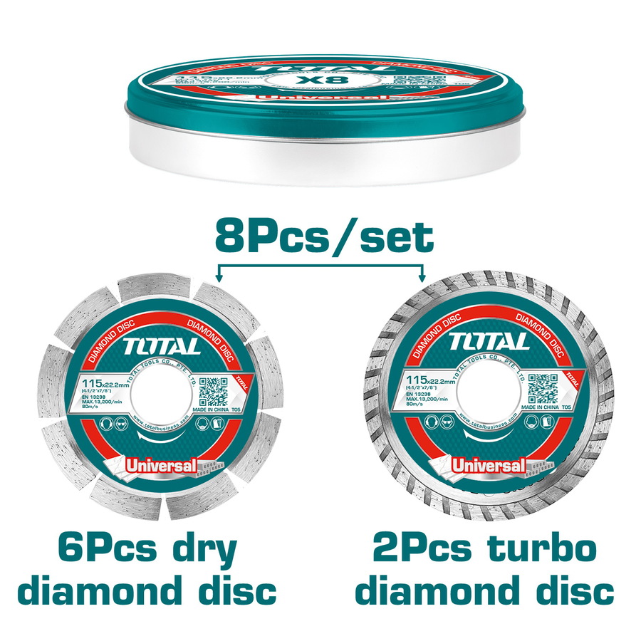 TOTAL Diamond discs set(8pcs/set) (TAC2101153)