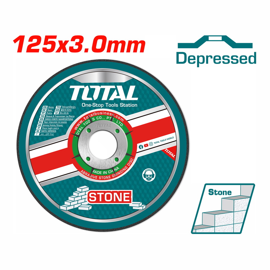 TOTAL ABRASIVE STONE CUTTING DISC 125 X 3mm (TAC2221251)