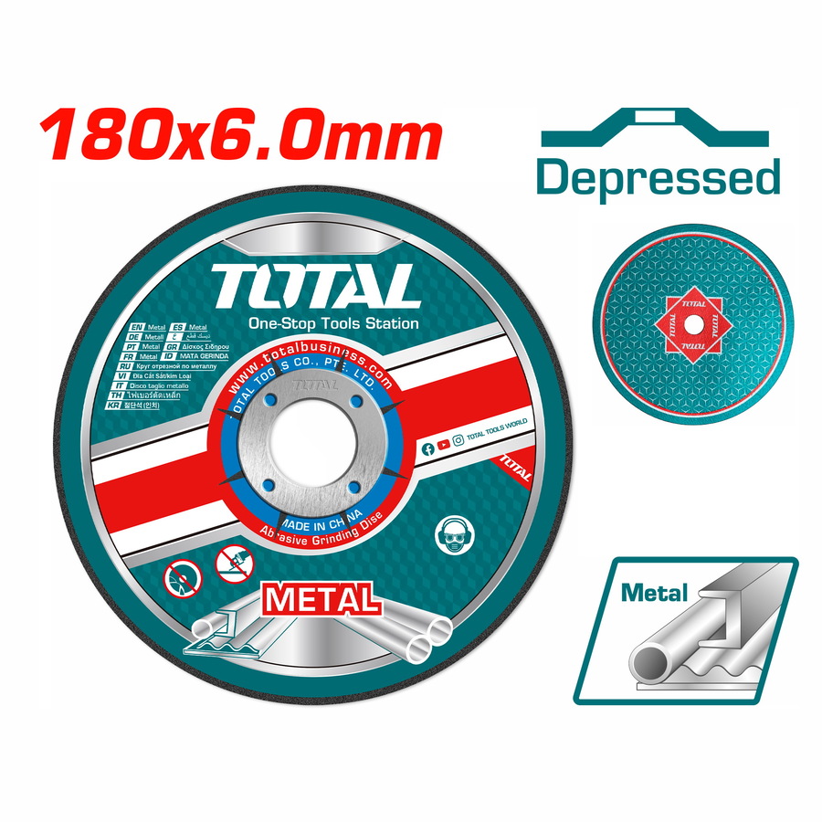 TOTAL METAL GRINDING DISC Φ - 180 X 6mm (TAC2231801)