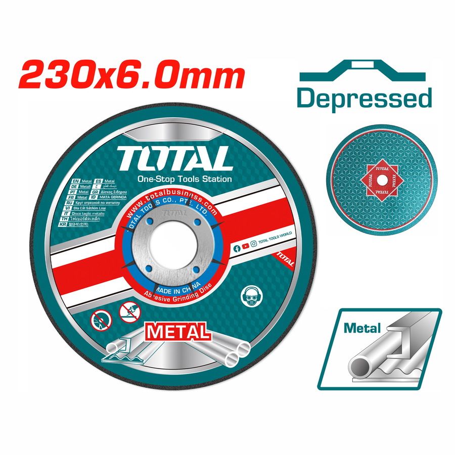 TOTAL METAL GRINDING DISC Φ - 230 X 6mm (TAC2232301)