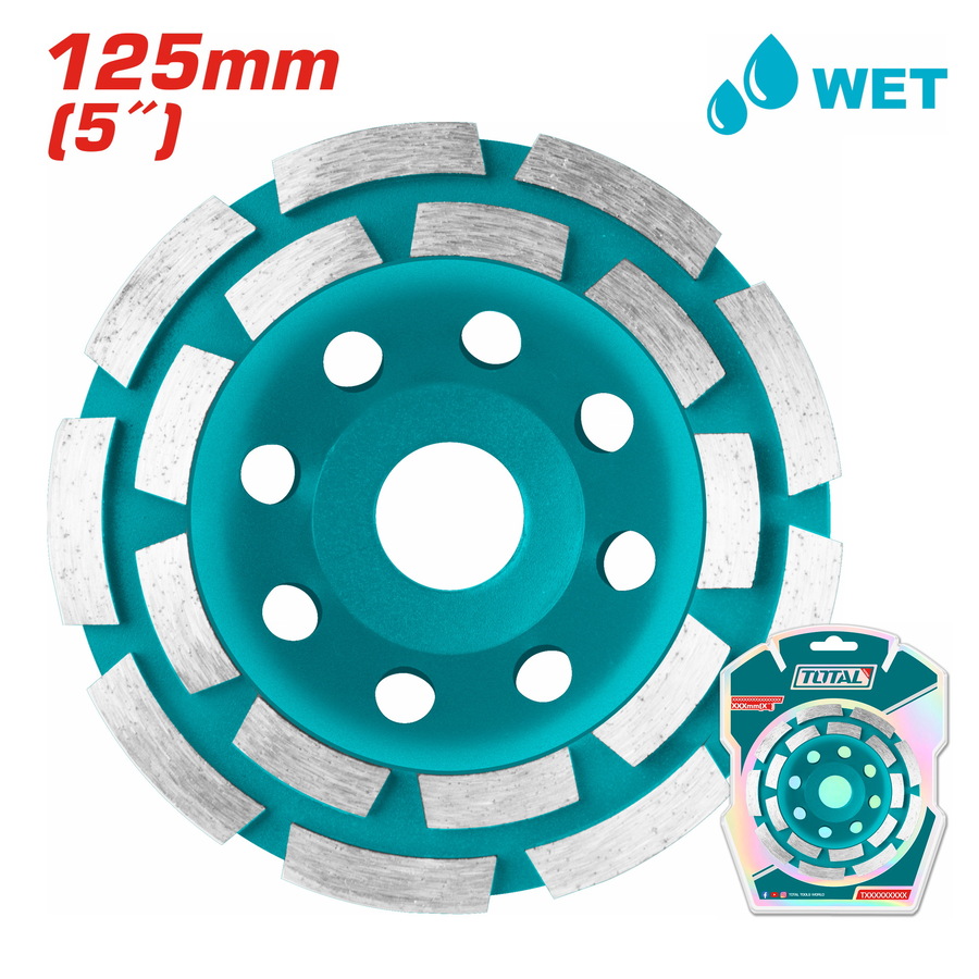 TOTAL Double Row Cup Grinding Wheel 125mm (TAC2421251)