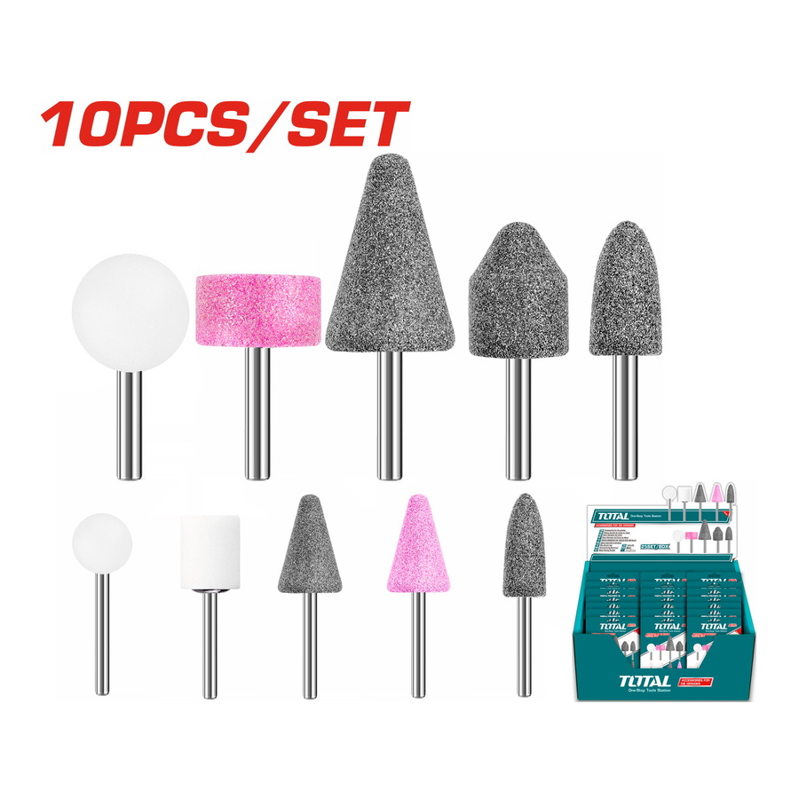 TOTAL Accessories for die grinder and mini grinder 10pcs (TAKB1001)