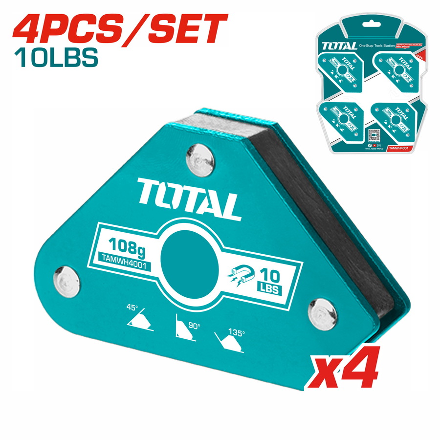 TOTAL Magnetic Welding Holder Set 4pcs (TAMWH4001)