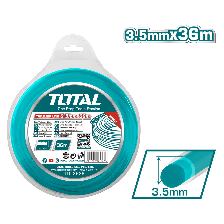 TOTAL TRIMMER LINE DUAL POWER 3.5mm - 36m (TDL3536)