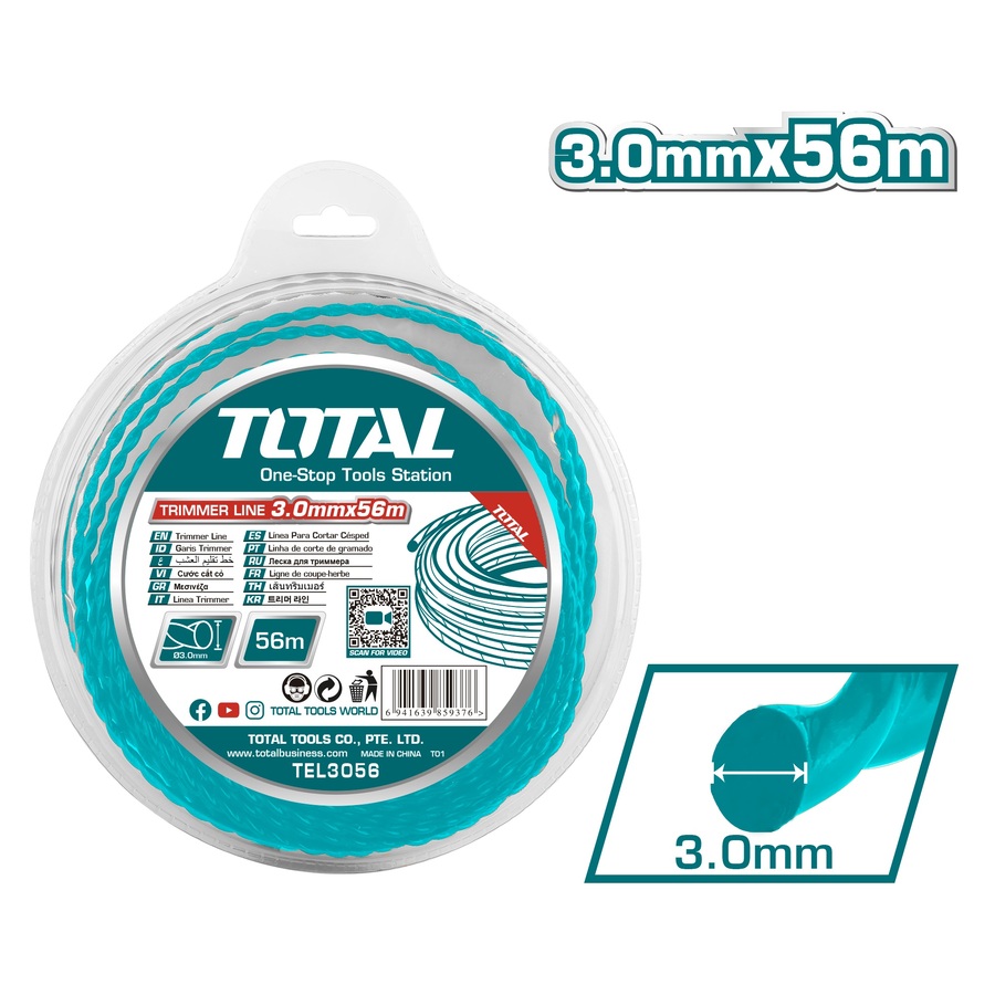 TOTAL TRIMMER LINE ELLIPSE TWIST 3mm - 56m (TEL3056)