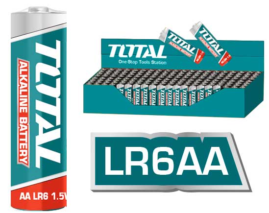 TOTAL ALKALINE BATTERIES 1.5V LR6 AA 4PCS (THAB2A01)