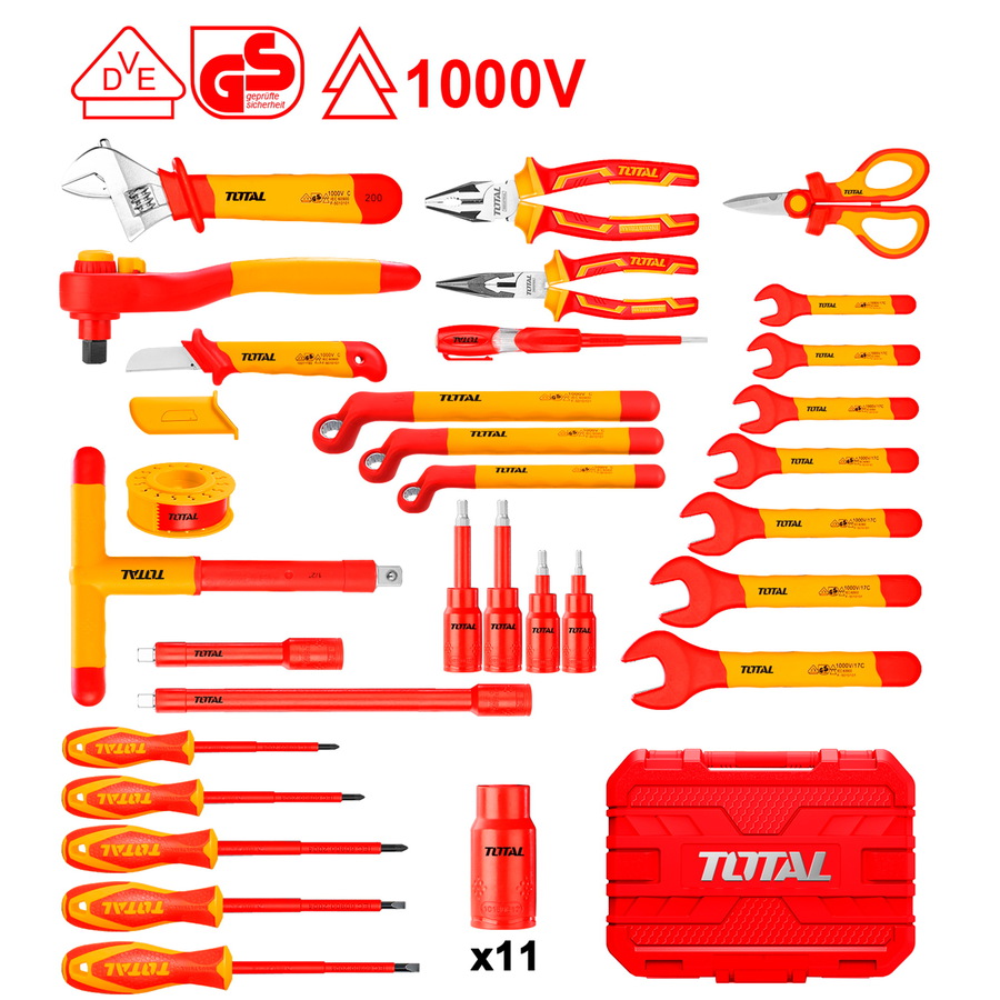 TOTAL 41PCS insulated hand tools set (THKITH4101)