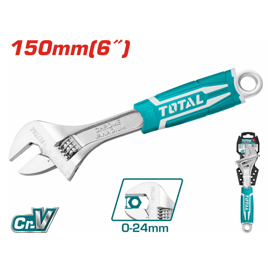 TOTAL ADJUSTABLE WRENCH 6" (THT101066)