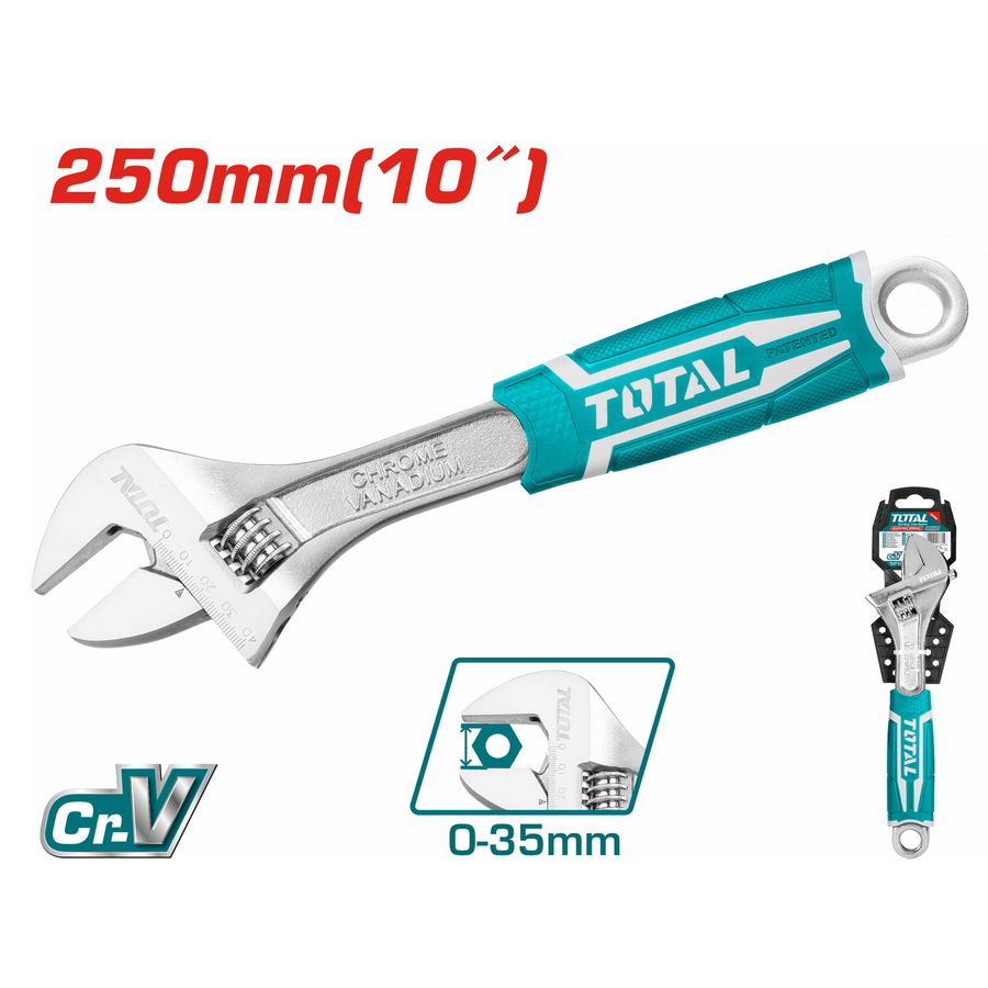 TOTAL ADJUSTABLE WRENCH 10" (THT101106)