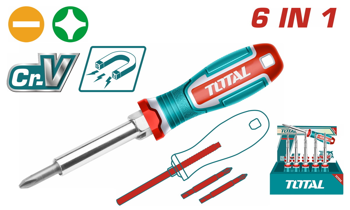 TOTAL 6 In 1 screwdriver set (THT2506076)