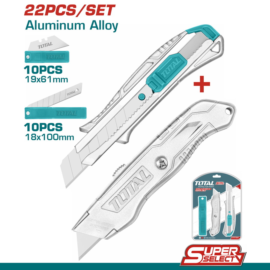 TOTAL 22 Pcs utility knife set (THT515226)