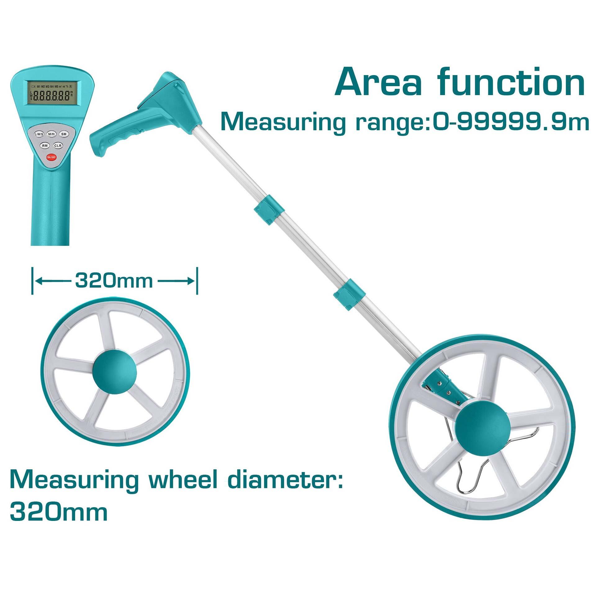 TOTAL Digital display measuring wheel 10.000m (TMT19923)