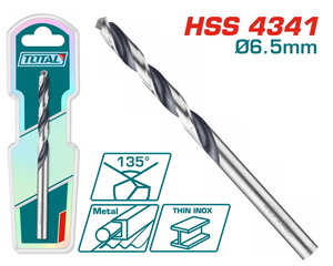 TOTAL 4341 HSS drill bit 6.5mm 1pcs (TAC1200654)