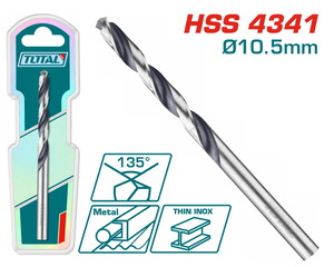 TOTAL 4341 HSS drill bit 10.5mm 1pcs (TAC1201504)