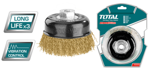 TOTAL WIRE CUP BRUSH 75mm (TAC31035)