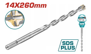 TOTAL ΔΙΑΜΑΝΤΟΤΡΥΠΑΝΟ SDS-PLUS ΤΕΤΡΑΚΟΠΟ S4L 14 X 260mm (TAC311403C)