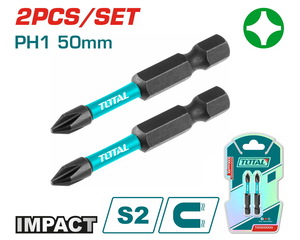 TOTAL Impact screwdriver bits ΡH1 50mm 2pcs (TACIM71PH150)