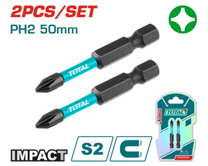 TOTAL Impact screwdriver bits ΡH2 50mm 2pcs (TACIM71PH250)
