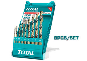 TOTAL 9PCS HSS twist drill bits set (TACSD0095)