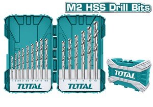 TOTAL 15PCS HSS M2 DRILL BITS SET (TACSDL51502)