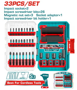 TOTAL ΕΠΑΓΓ. ΣΕΤ ΜΥΤΕΣ IMPACT 1/4" HEX 33ΤΕΜ (TACSDL63306)