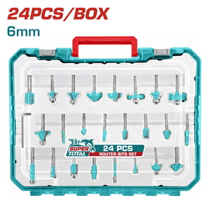 TOTAL 24 Pcs Router bits set (TACSR12406)