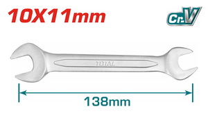 TOTAL DOUBLE OPEN END SAPNNER 10 Χ 11mm (TDOES10111)