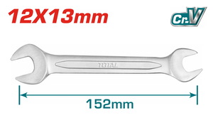 TOTAL DOUBLE OPEN END SAPNNER 12 Χ 13mm (TDOES12131)