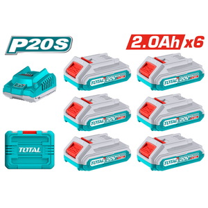 TOTAL P20S Lithium-Ion battery and charger kit (TFBCLI2062)