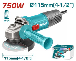 TOTAL ΕΠΑΓΓ. ΓΩΝΙΑΚΟΣ ΛΕΙΑΝΤΗΡΑΣ 750W - 115mm (TG10711556E)