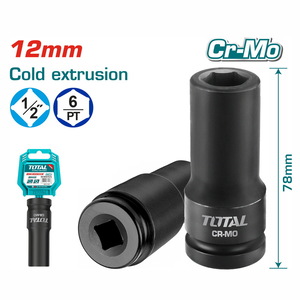 TOTAL 1/2" Deep impact socket 1/2" - 12mm (THDIS12121L)