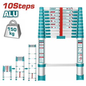 TOTAL Telescopic Ladder 10 steps (THLAD08101)