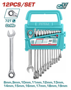 TOTAL 12 Pcs ratchet spanner set (THT102RK0126)