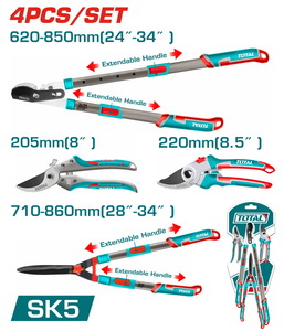TOTAL 4 Pcs garden shears set (THT1593401)