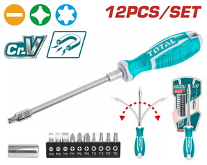 TOTAL ΚΑΤΣΑΒΙΔΙ ΜΑΓΝ. ΜΕ ΕΥΚΑΜΠΤΟ ΑΞΟΝΑ & ΜΥΤΕΣ 12ΤΕΜ (THT250FL1206)