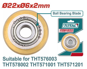 TOTAL Tile cutter blade Φ-22Χ6Χ2mm FOR THT576003 / THT578002 / THT571001 / THT571201 (THT576003B)