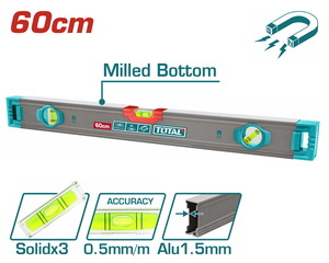 TOTAL Spirit level with powerful magnets (TMT26028M)