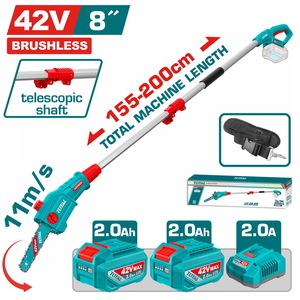 TOTAL Cordless pole saw (TPSLI42281E)