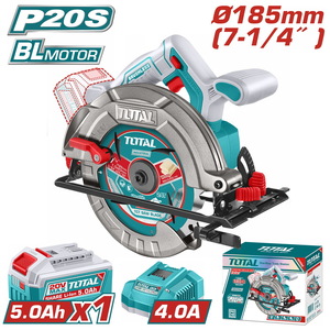 TOTAL ΣΕΤ ΕΠΑΓΓ. ΔΙΣΚΟΠΡΙΟΝΟ ΜΠΑΤ. Φ-185mm Li-ion 20V / 5Ah / 1 ΜΠΑΤ BL Motor (TSLI18513E)