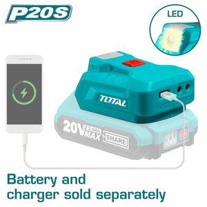 TOTAL Lithium‑ion usb-a charger 20V SOLO (TUCLI2022)