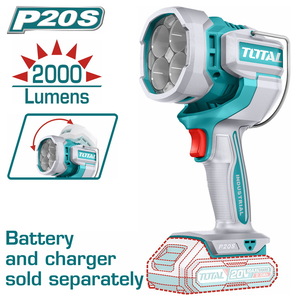TOTAL ΕΠΑΓΓ. ΠΡΟΒΟΛΕΑΣ LED ΜΠΑΤ. Li-ion 20V ΧΩΡΙΣ ΜΠΑΤΑΡΙΑ & ΦΟΡΤΙΣΤΗ (TWLI2088)